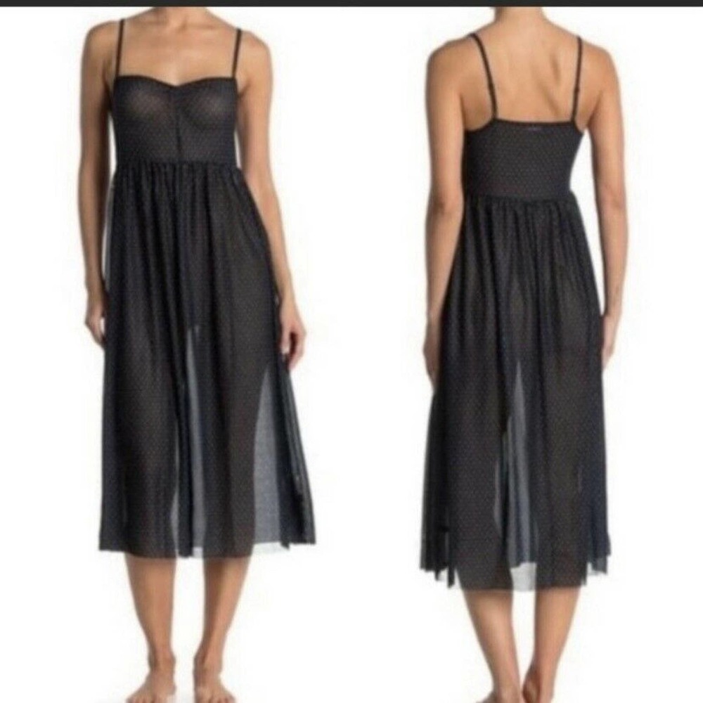 Free People Polka Dot Madeline Slip Dress New